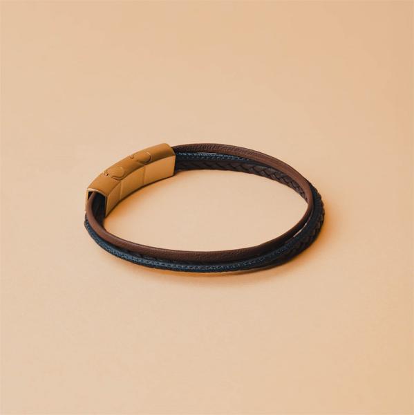 Dreifaches Armband mit drei Sorten italienischem Nappaleder - Arte 3 Colours